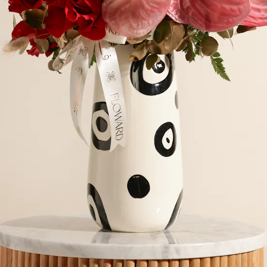 Colorful Flowers Vase