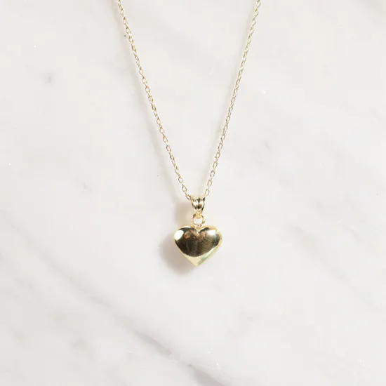 Zia Gold Plated Heart Charm Necklace | Rose Bouquet