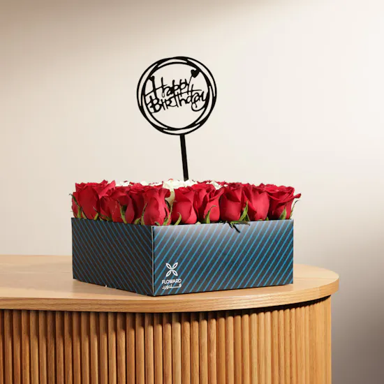 Customizable Birthday Letters Rose Box
