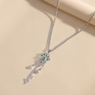 Floward Key of The World Diamond Necklace