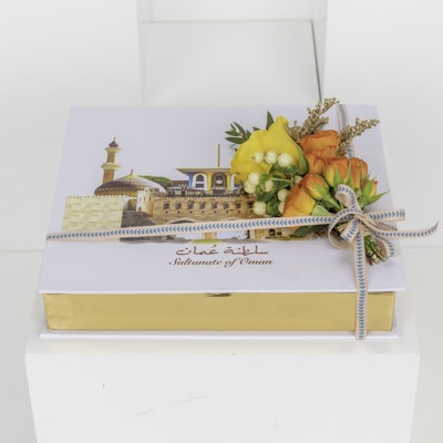 Al Hosni 4 Types Halwa Box With Flowers