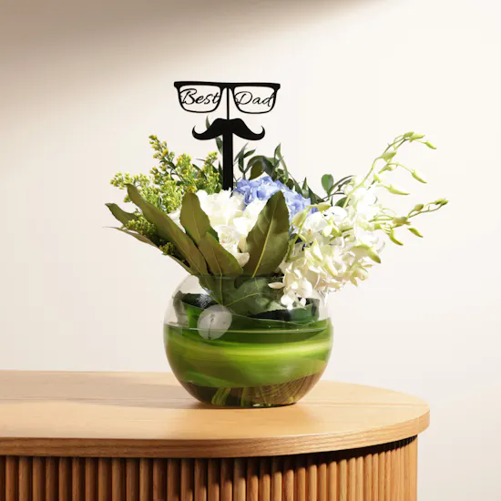 Best Dad Flowers Vase