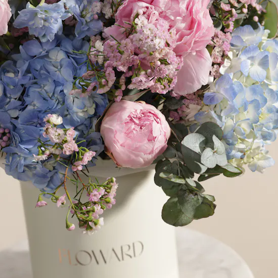 Pink and Blue Sonata Flower Box