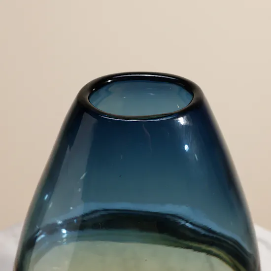 Floward Blue And Yellow Glass Vase