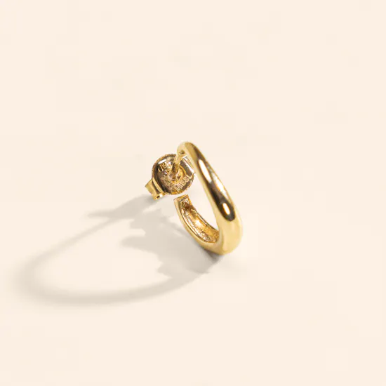Miss L' Circle Shaped Open Hoop Gold Women's Earring