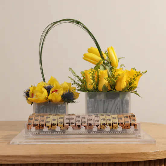 Abucci Chocolate | Yellow Blooms