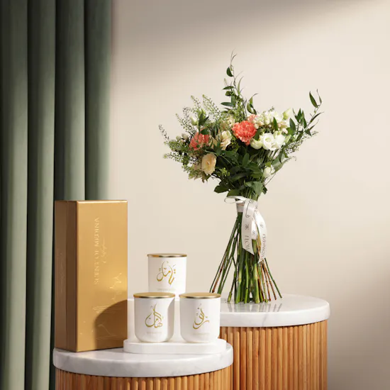 Light Of Sakina Candle | Blooms Bouquet
