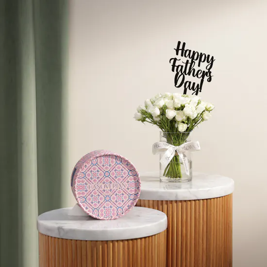 Hanoverian Round Chocolate Box | Father's Day Flower Vase