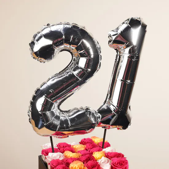 Birthday Flowers Box | Balloons