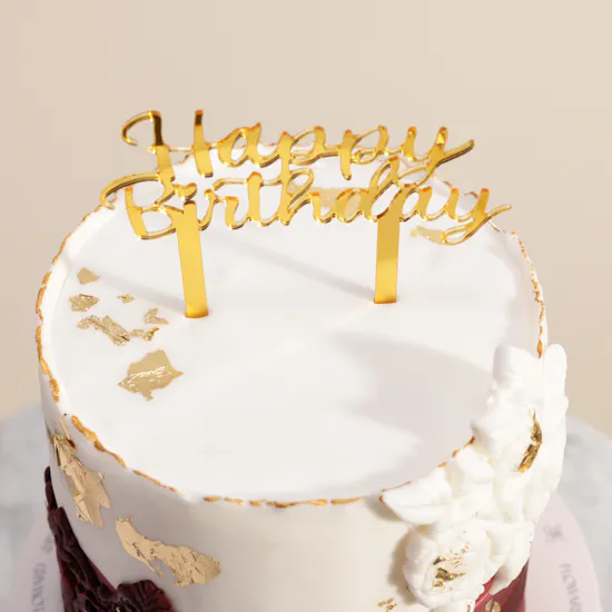 Floward Floral Burgundy Ombré Birthday Cake