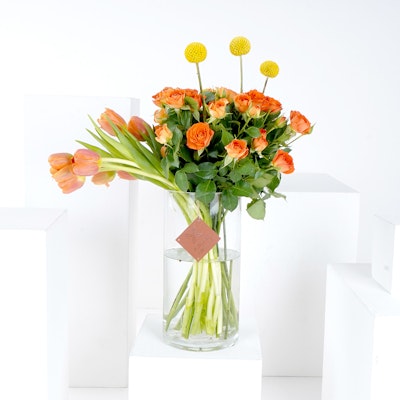 Orange Flowers Vase