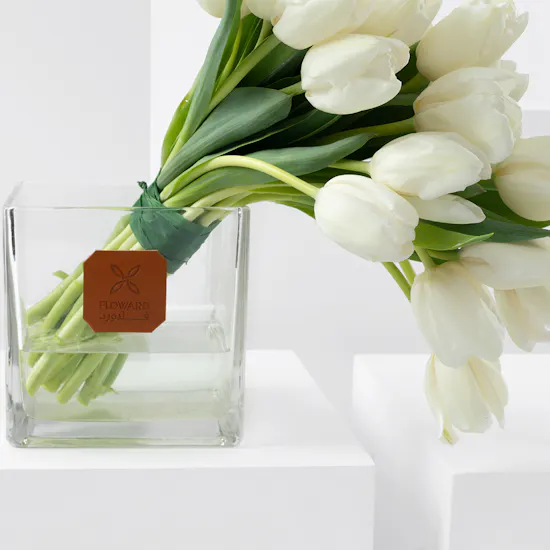 Beautiful White Tulips Vase