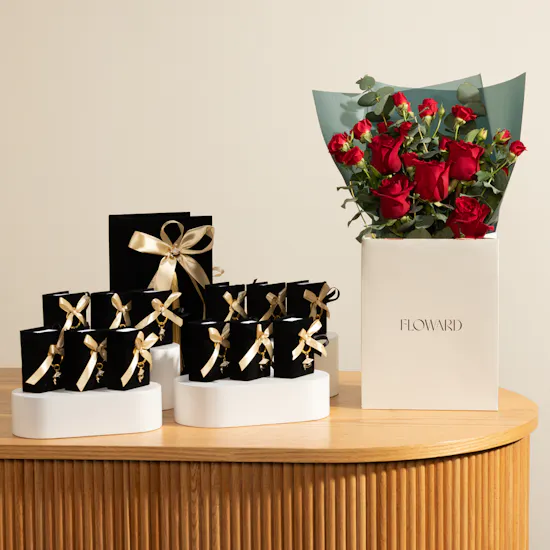 Floward Graduation Book Chocolate Favors | Joyful Flower Bouquet