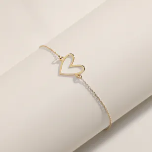 Midad Gold Heart Bracelet 