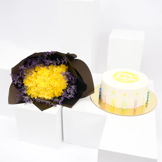 Helen's Birthday Cake | Yellow Flowers
