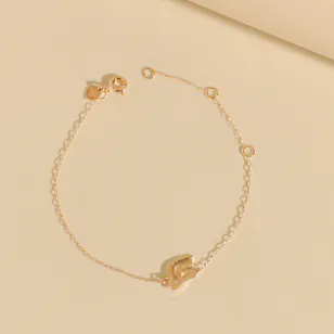Midad Letter Ain Bracelet | 18k gold