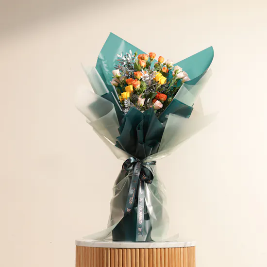 Colorful Baby Roses Bouquet
