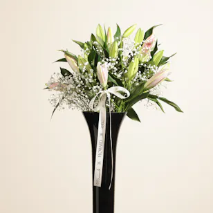 Blush Lily Elegance Vase