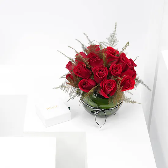 Miss L by L'azurde Jewelry | Red Roses Vase