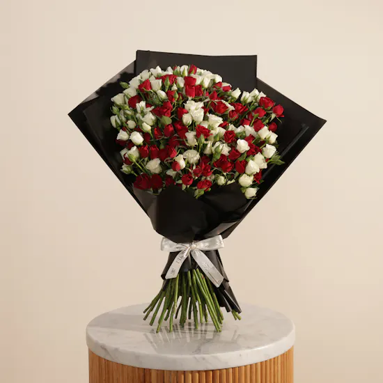 Polished Calm Flower Bouquet | 50 Flowers