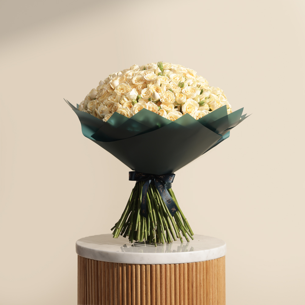 Huge Peach Baby Rose Bouquet | 100 Flowers