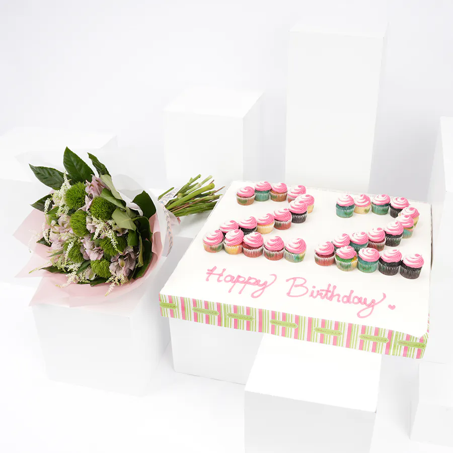 Helen's Bakery Numbers Mini Cupcakes | Flowers  1