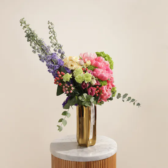 Radiant Peony Garden Vase
