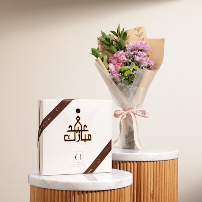 Ghazl Eid Chocolates Box | Flowers Bouquet