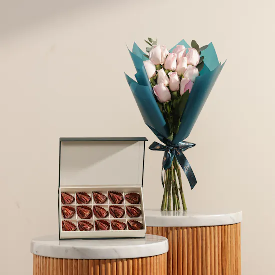 Floward Pecan Salted Caramel Small Chocolate Box | Uplifting Flower