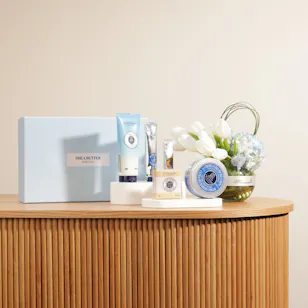 L'Occitane Shea Butter Body Care Set | Flower Vase