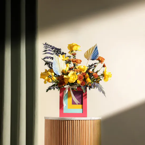 Colorful Blooming Flower Vase