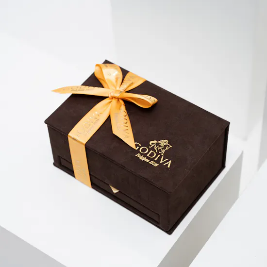 Godiva Brown Royal Mini Box | Yellow Roses