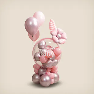 Balloonizer Welcome Baby Girl Balloons Set