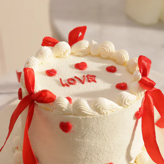 Sweet Atelier Love You Cake | I love you Balloons and Flowers Bouquet