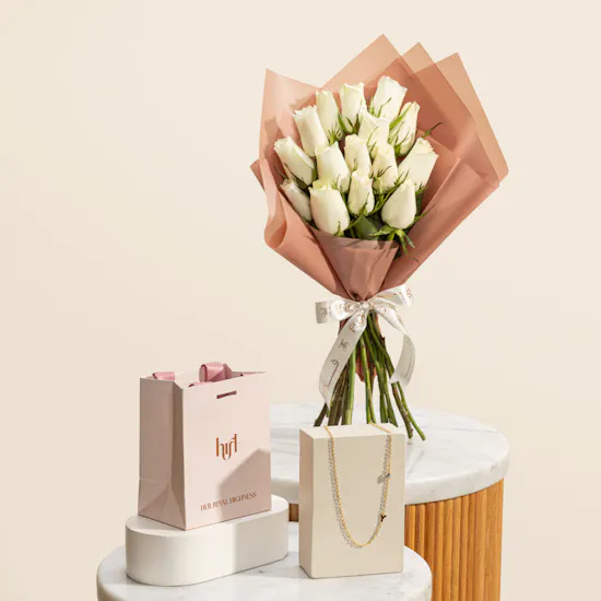 Hrh Letter Y Gold Plated Necklace | Love Flowers Bouquet