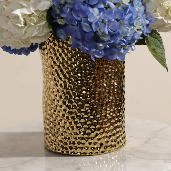 Golden Oasis Flower Vase