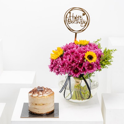 Tortina Tiramisu Cake | Happy Birthday Blooms