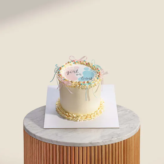 Floward Burn Away Gender Reveal Cake