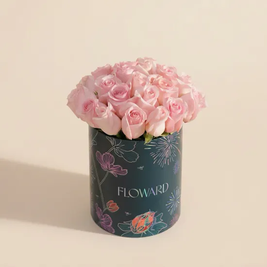 Blush Light Pink Rose Box | 25 Flowers