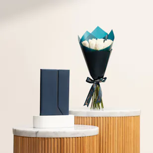 Atom Navy Pro Notebook | Stunning Flowers Atom Navy Pro Notebook | Stunning Flowers