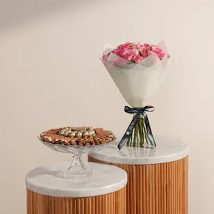Rava Truffle Chocolate Crystal Tray | Lovely Touch Flowers Bouquet