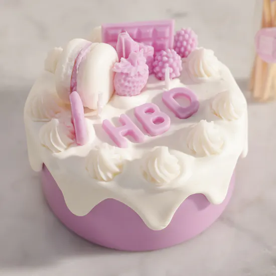 Done By SHK Purple Birthday Cake Candle