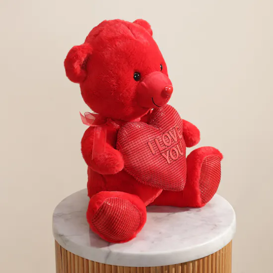 Floward Medium Red Teddy Bear With I Love You Heart