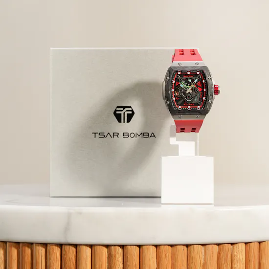 Tsar Bomba Neutron Automatic Limited Edition Red Titanium Men's Watch