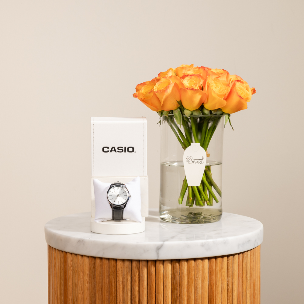 ساعة فاخرة من كاسيو | مزهرية زهور