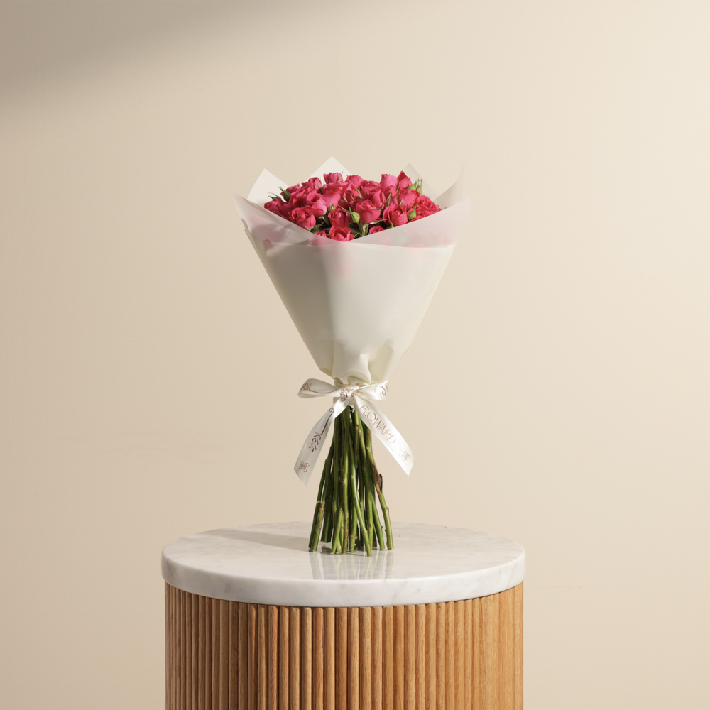 Fuchsia Enchantment Baby Rose Bouquet