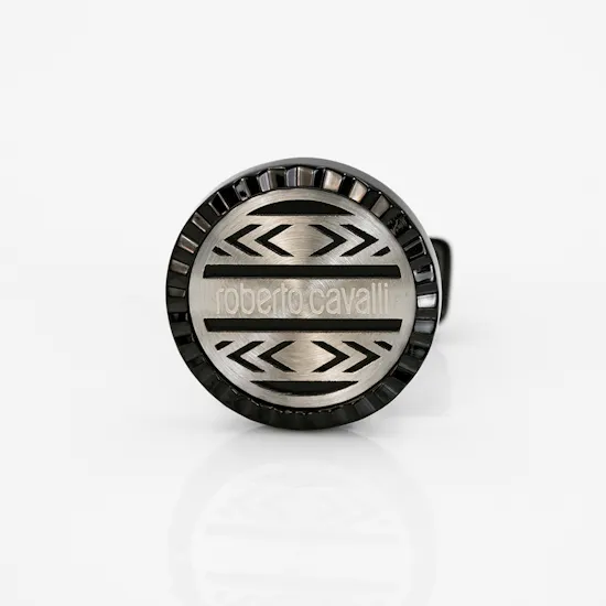 Roberto Cavalli Cufflinks | Silver and Black