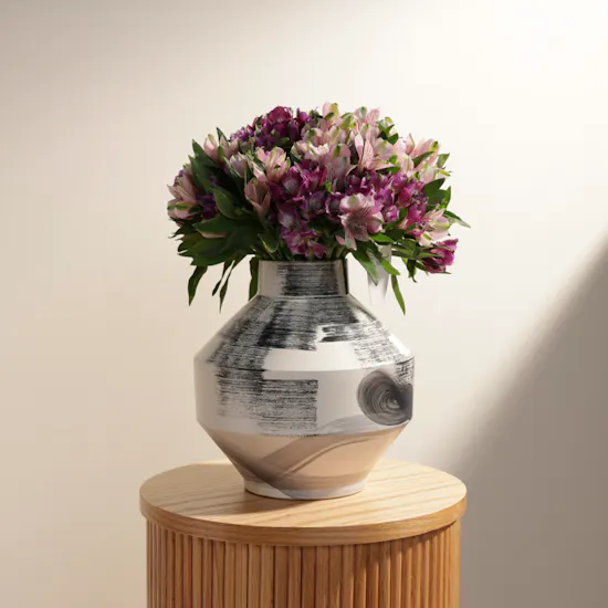 Silky Touch Alstroemeria Vase
