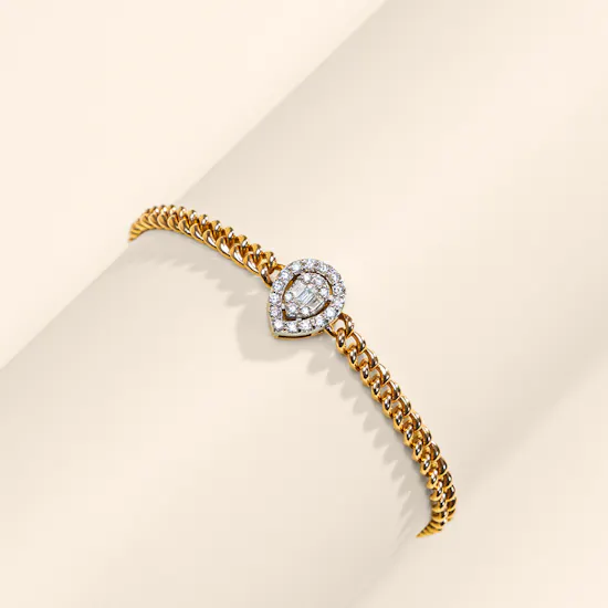 Zen Diamond White and Rose Gold Bracelet