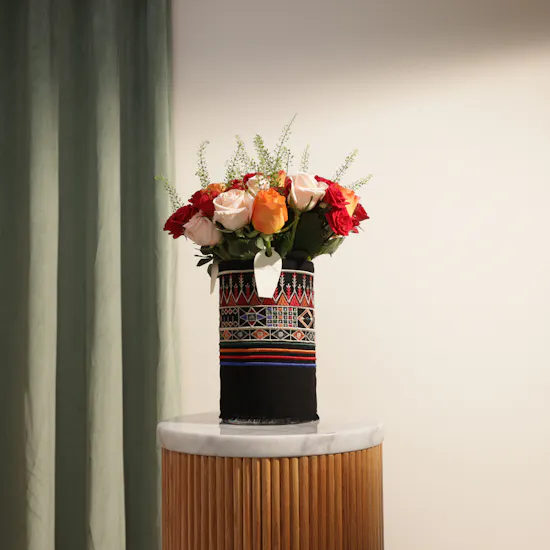 Desert Threads Roses Vase